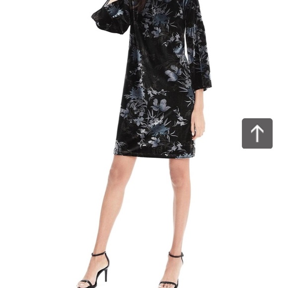 Banana Republic Velvet Floral Bell Sleeve Dress - Picture 7 of 7